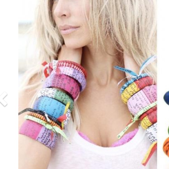 RED/BLUE/YELLOW Brazilian-Eco Bangle MEDIUM Size - Picture 3 of 3